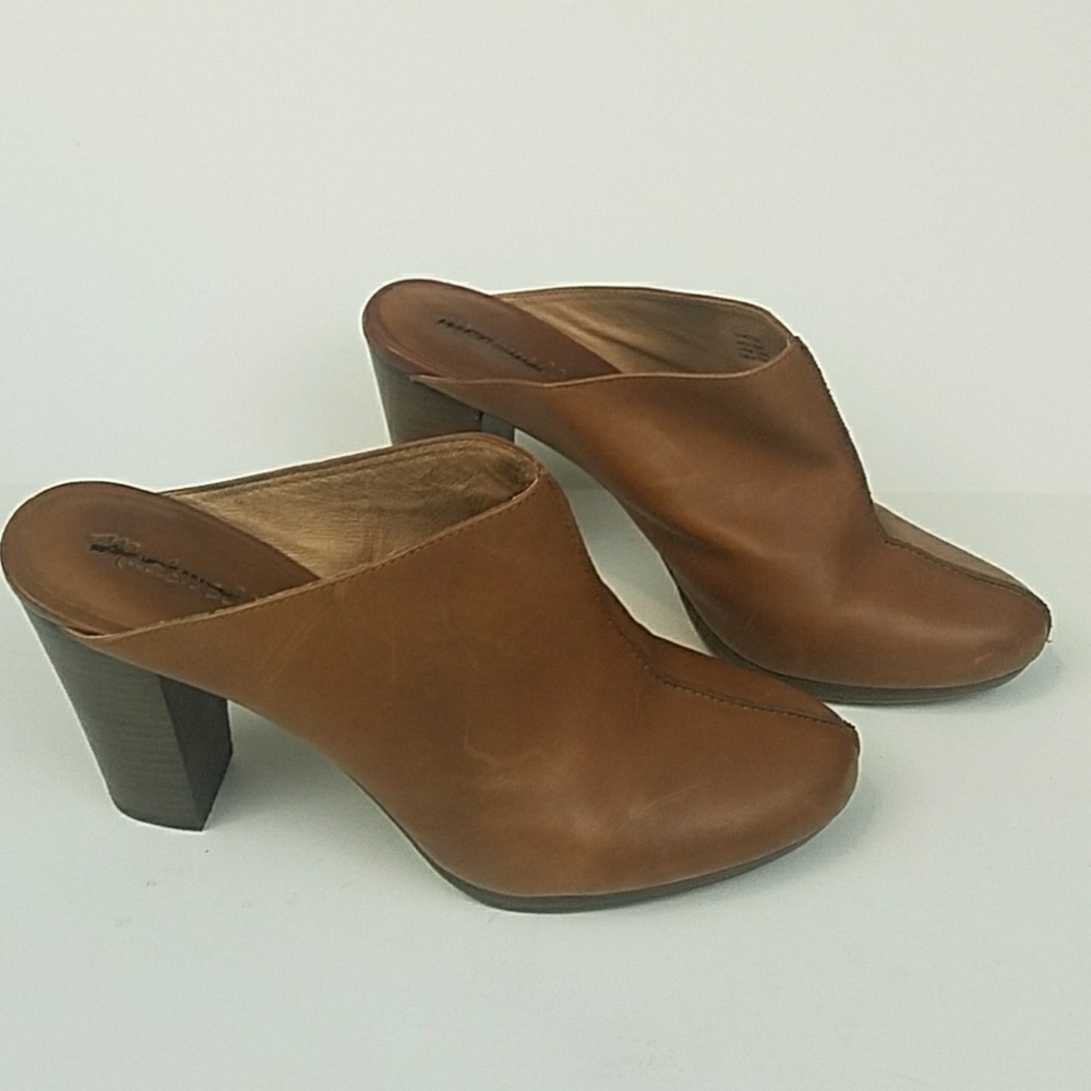 Madewell Brown Leather Mule Shoes Size 11